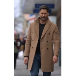 Ryan Eggold My Secret Santa Wool Trench Coat | Men’s Elegant Brown Winter Long Coat Ryan Eggold My Secret Santa Wool Trench Coat | Men’s Elegant Brown Winter Long Coat